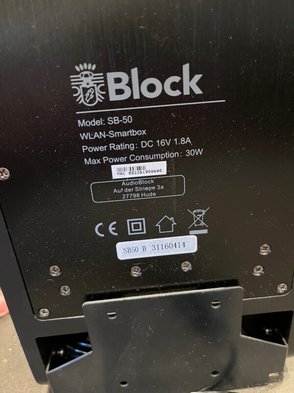 Block - SB50 - Multiroom Streaminglautsprecher - im Kundenauftrag mit Restgarantie – Bild 2
