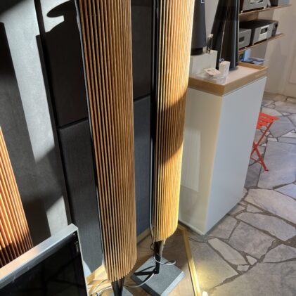 B&O - Beolab 18 (Paar) Alu schwarz / Eiche  - gebraucht, im Kundenauftrag