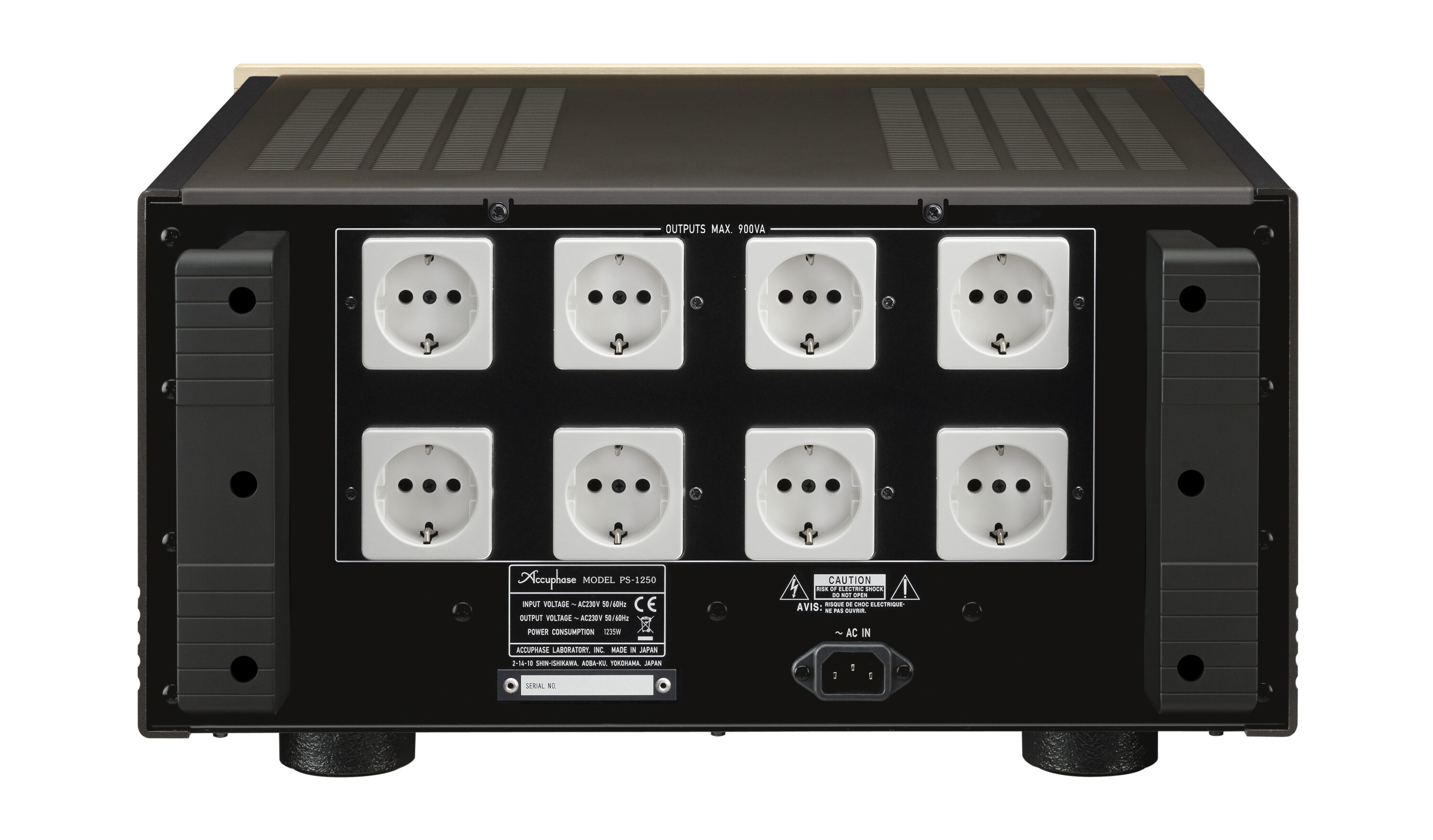 Rückseite des Accuphase PS-1250 Clean Power Supply, jetzt in Stuttgart kaufen und testen